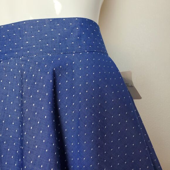 NEW Heart Of Haute Plus Size Blue Polkadot Circle Skirt - Picture 4 of 7
